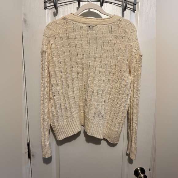 J. Crew Point Sur open knit cardigan women’s XS boxy cream coastal cowgirl boho - Picture 2 of 16